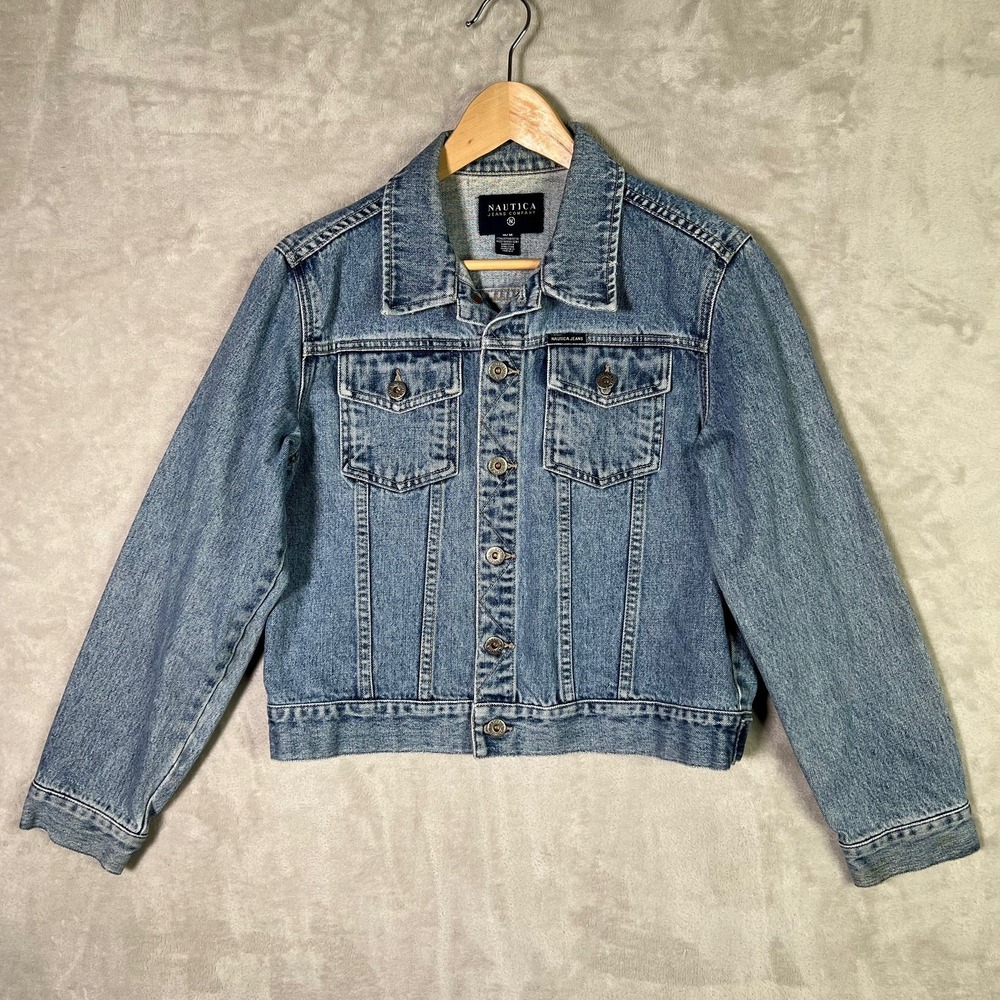 Vintage Nautica Jeans Company Denim Jacket 90s Made in Hong Kong Medium
